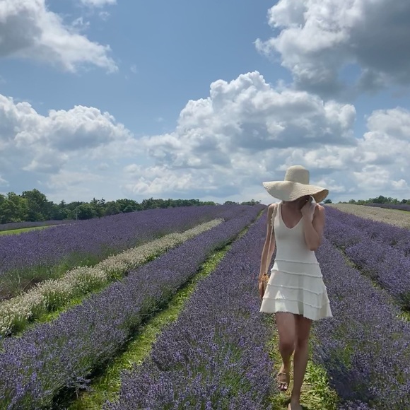 Vintage cream coloured summer dress in size S - Picture 3 of 3